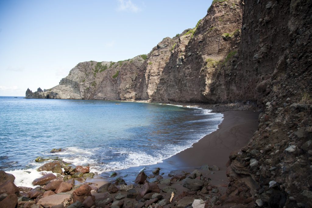 Brilliant Black Sand Beaches in the Caribbean - Wells Bay, Saba